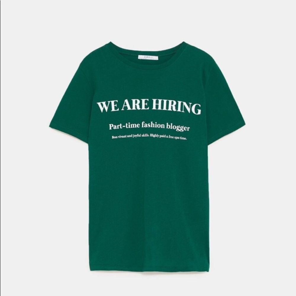 Zara Hiring Fashion Blogger Tee 🍾